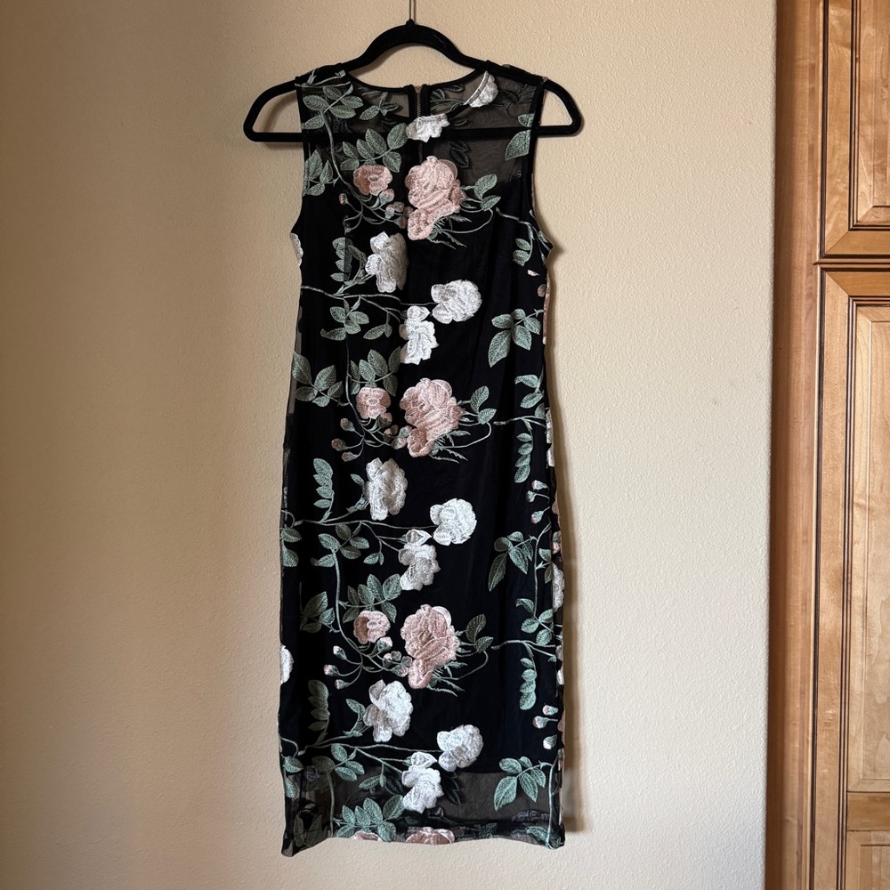 Calvin Klein embroidered floral dress (formal)
